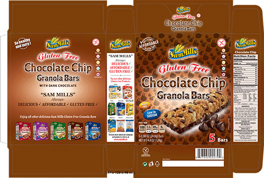 Sam Mills USA LLC Recalls Gluten Free Chocolate Chip Granola Bars Due To Undeclared Dairy